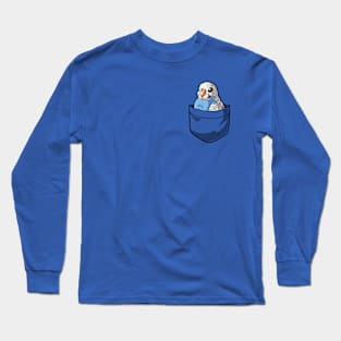 Pocket Budgie Bird Parrot T-Shirt Long Sleeve T-Shirt